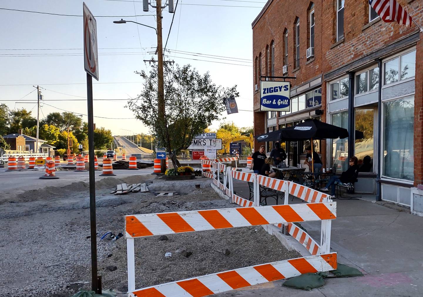 A construction project to tie Commercial and Broadway streets together in downtown Marseilles has been ongoing since May in front of Ziggy's Bar & Grill in downtown Marseilles. The restaurant has remained open throughout the road construction.