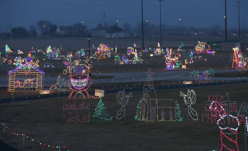 Hundreds of Christmas displays illuminate during the Celebration of Lights on Thursday, Dec. 8, 2022 at Rotary Park in La Salle.