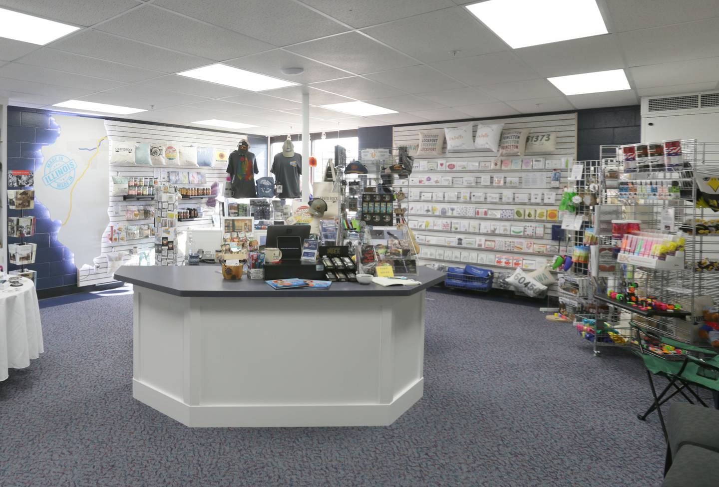 A view of the inside of the Heritage Corridor Starved Rock Country Welcome Center, an Illinois Made Gift Shoppe on Thursday, Oct. 6, 2022 in Utica.