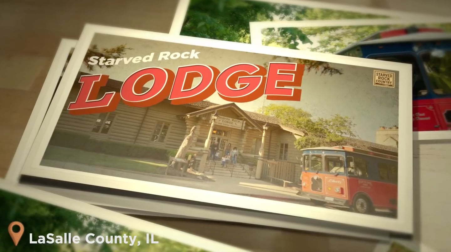A look at the new collaborative Starved Rock Postcards commercial. Photo provided by Starved Rock Lodge and Conference Center