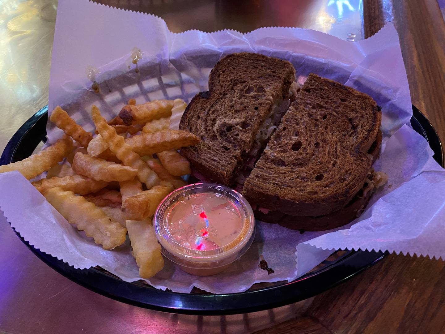 The Reuben sandwich at JJ's Pub in Ottawa stood out for its delicious sauerkraut.