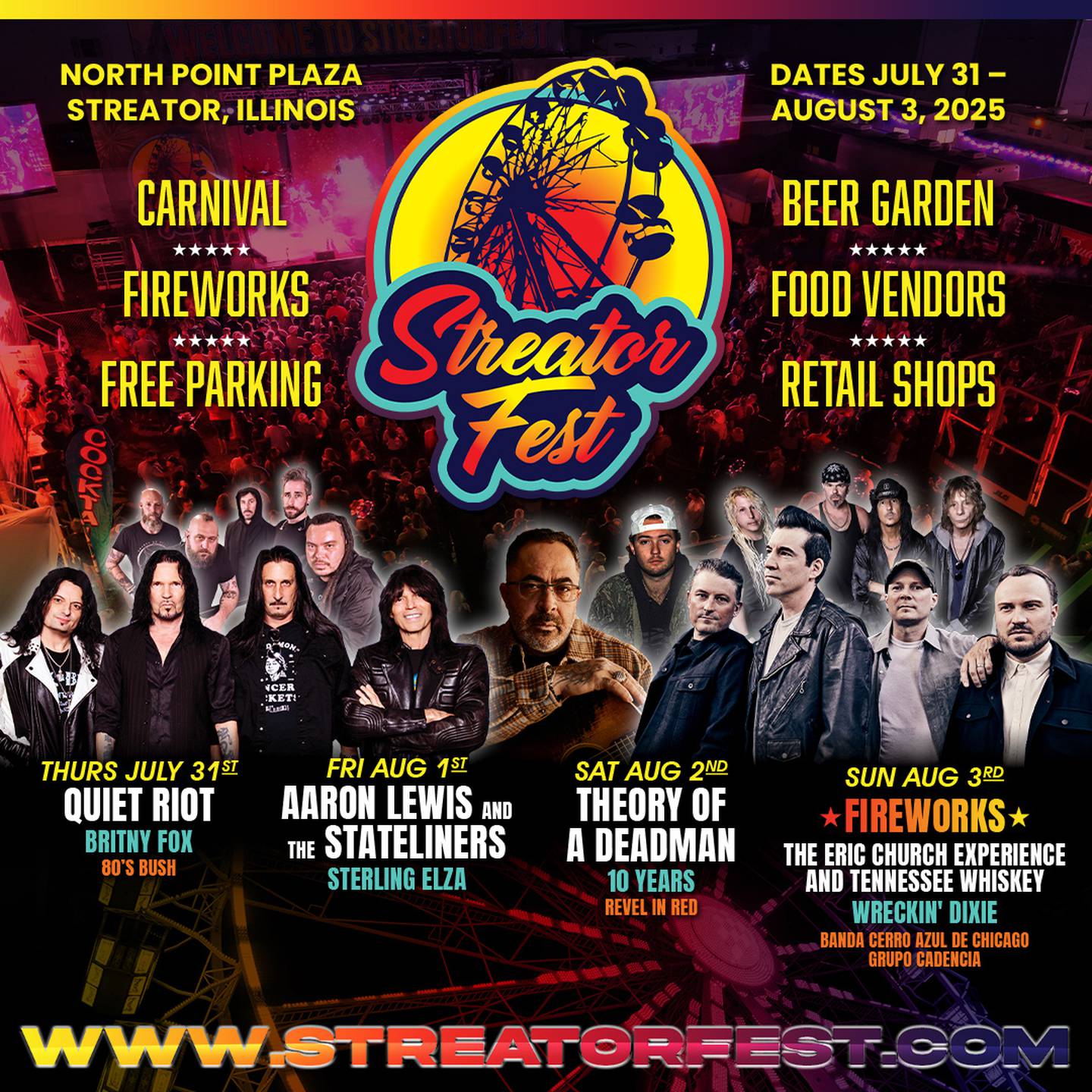 Streator Fest returns July 31 - August 3, with national touring headliners. Photo provided by Streator Fest