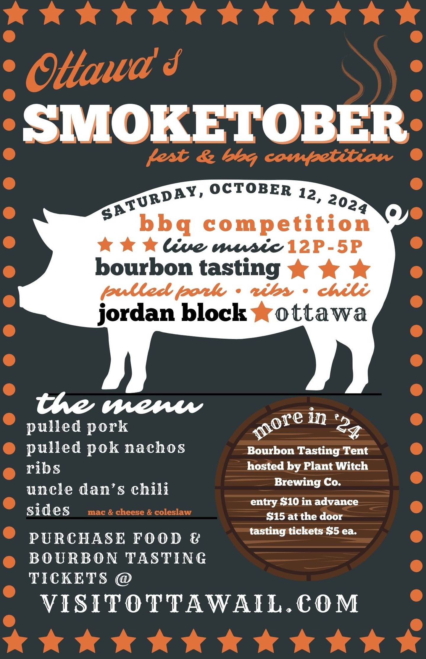 Ottawa's Smoketober Fest is Saturday, Oct. 12, 2024 in the Jordan Block.