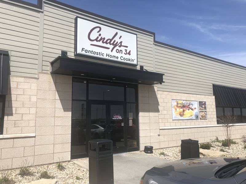 Cindy's on 34 is located at 1300 Raymond Drive in Mendota. It's phone number is 815-539-9000.
