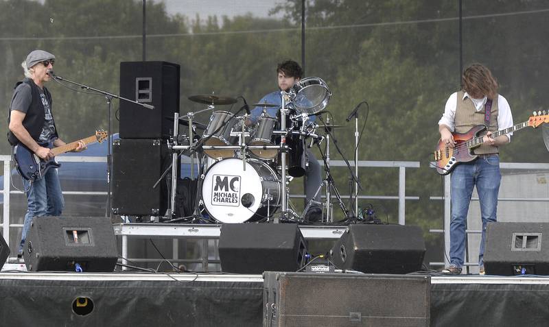 The Michael Charles Trio started the music Saturday, Sept. 17, 2022, at The Vintage Wine Festival in Utica at Carey Memorial Park.