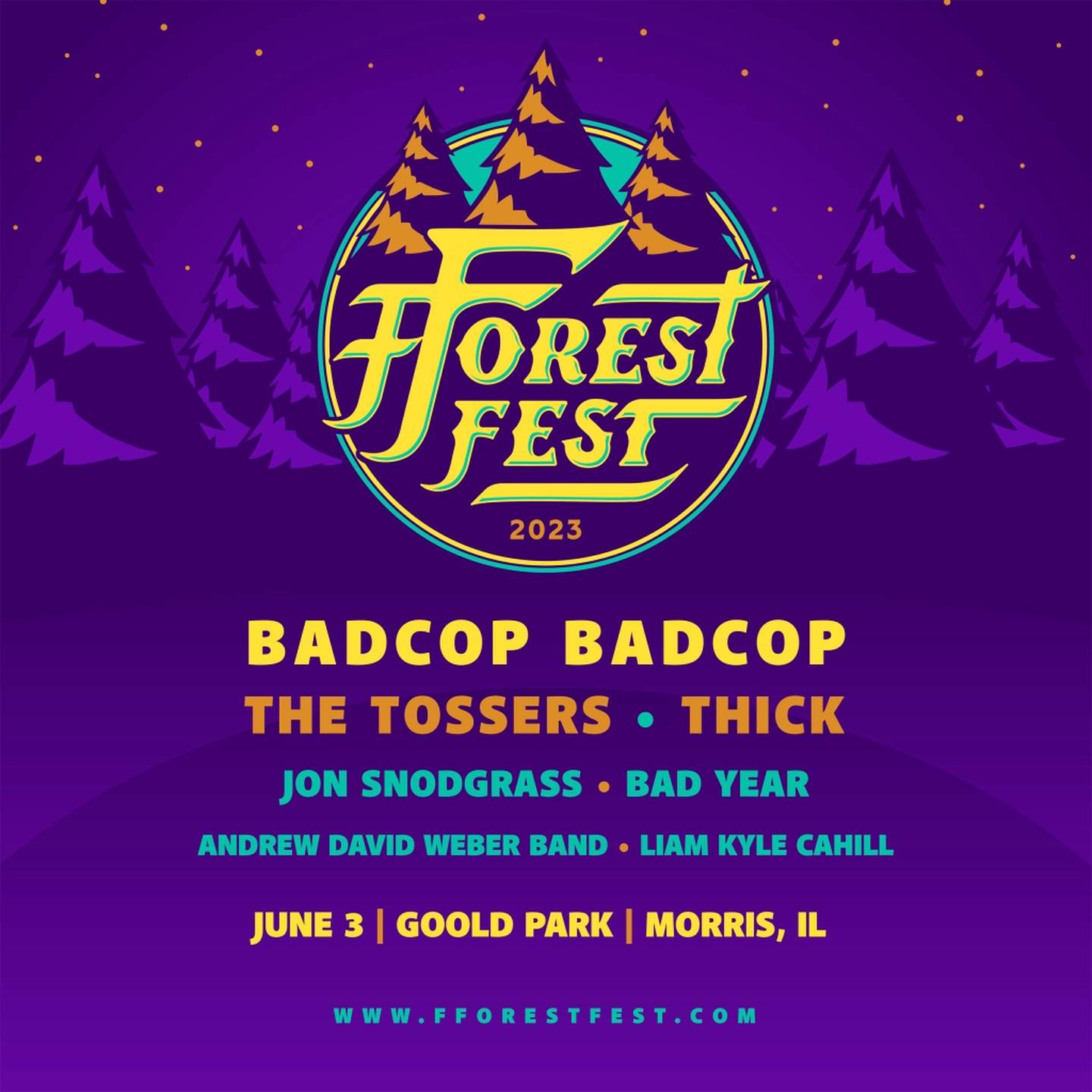 The lineup for this year's fForest Fest.