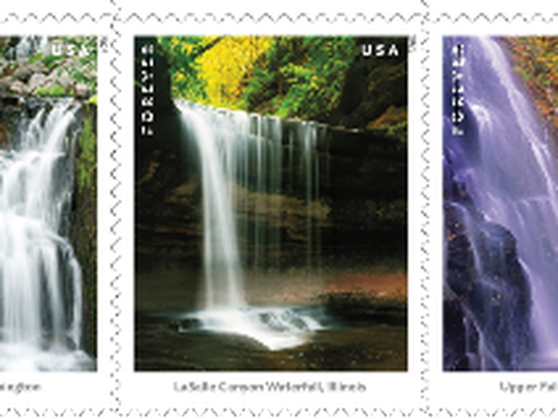 Starved Rock State Park's La Salle Canyon was selected to be one of 12 waterfalls featured in a U.S. Postal Service stamp collection.