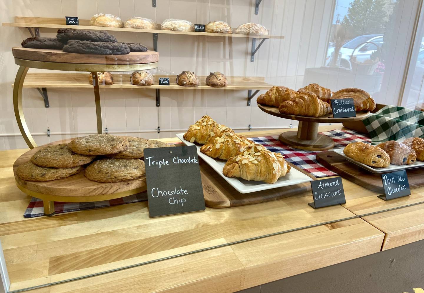 Photo submitted by co-owner Kent Maze of Millstone Bakery featuring their pastry and bread display
