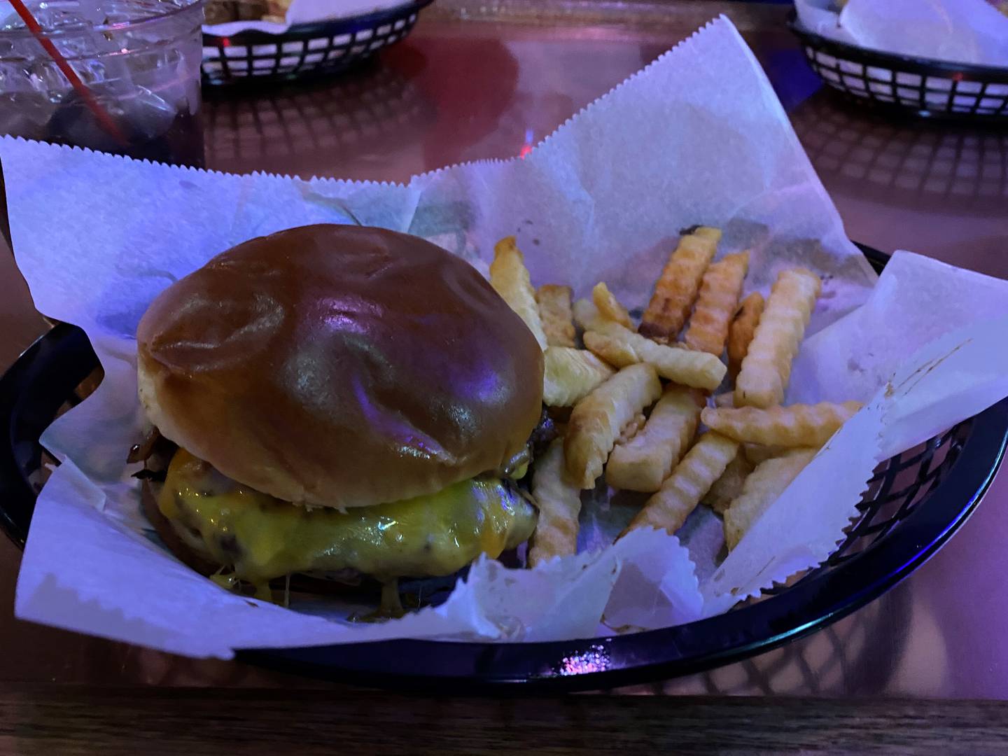 The bacon cheddar burger from JJ's Pub in Ottawa.